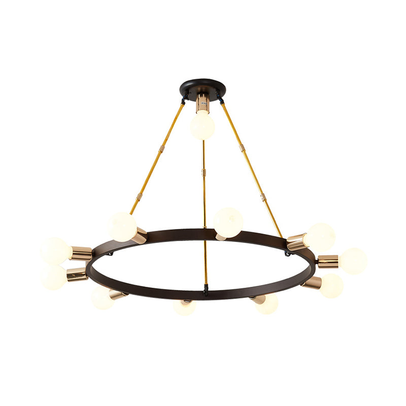 Frosted White Glass Bubble Hanging Chandelier Modernist 11 Heads Black Ceiling Pendant Light Clearhalo 'Ceiling Lights' 'Chandeliers' 'Close To Ceiling Lights' 'Glass shade' 'Glass' 'Modern Chandeliers' 'Modern' Lighting' 303688