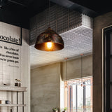 Rustic Stylish Tapered Hanging Lamp 8.5"/9" Wide 1 Light Wrought Iron Pendant Light with Patch Design in Rust Clearhalo 'Art Deco Pendants' 'Cast Iron' 'Ceiling Lights' 'Ceramic' 'Crystal' 'Industrial Pendants' 'Industrial' 'Metal' 'Middle Century Pendants' 'Pendant Lights' 'Pendants' 'Tiffany' Lighting' 30516