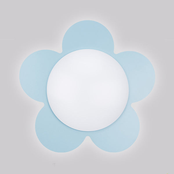 Acrylic Blossom LED Ceiling Mount Light Room Kindergarten Simple Style Modern Ceiling Lamp Blue Clearhalo 'Ceiling Lights' 'Close To Ceiling Lights' 'Close to ceiling' 'Flush mount' Lighting' 30883