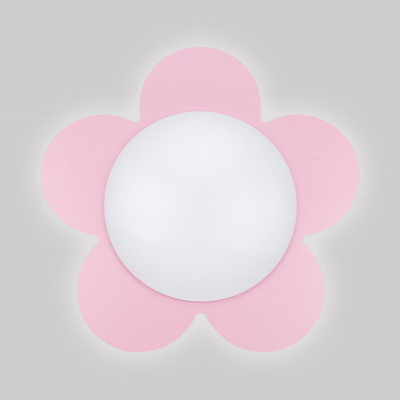 Acrylic Blossom LED Ceiling Mount Light Room Kindergarten Simple Style Modern Ceiling Lamp Pink Clearhalo 'Ceiling Lights' 'Close To Ceiling Lights' 'Close to ceiling' 'Flush mount' Lighting' 30884