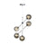 Round Chandelier Pendant Light Contemporary White/Clear/Amber Glass 5 Lights Chrome Hanging Lamp Kit Smoke Gray Clearhalo 'Ceiling Lights' 'Chandeliers' 'Clear' 'Close To Ceiling Lights' 'Glass shade' 'Glass' 'Industrial' 'Modern Chandeliers' 'Modern' 'Tiffany' 'Traditional Chandeliers' Lighting' 311337