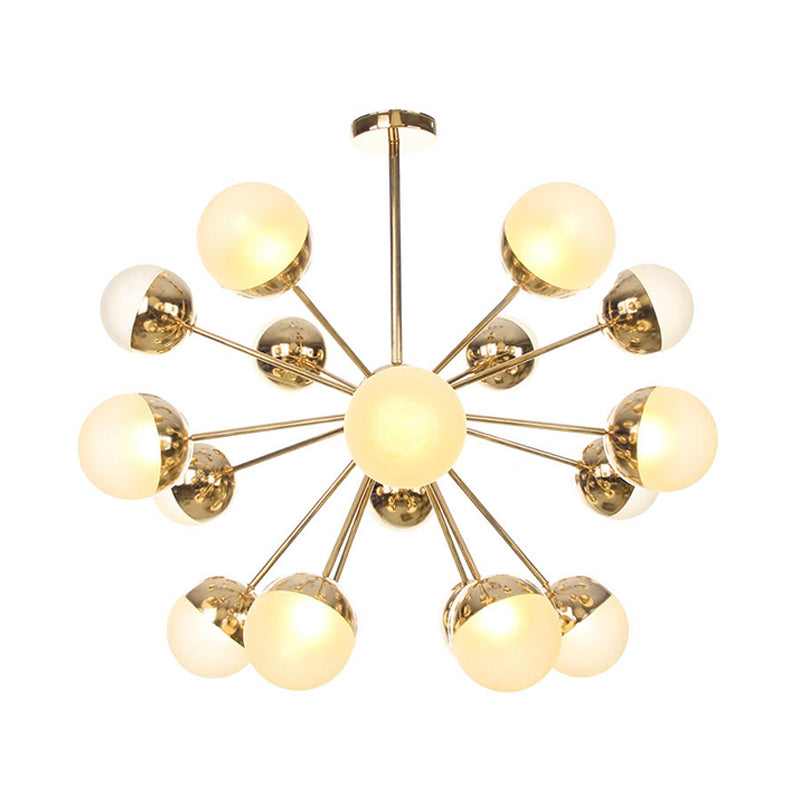 Globe Dining Room Semi Flush Mount White/Clear/Smoke Grey Glass 9/12/15 Lights Contemporary Semi Flush Light in Copper/Chrome/Gold Clearhalo 'Ceiling Lights' 'Close To Ceiling Lights' 'Close to ceiling' 'Glass shade' 'Glass' 'Semi-flushmount' Lighting' 311361