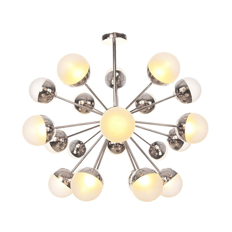 Globe Dining Room Semi Flush Mount White/Clear/Smoke Grey Glass 9/12/15 Lights Contemporary Semi Flush Light in Copper/Chrome/Gold Clearhalo 'Ceiling Lights' 'Close To Ceiling Lights' 'Close to ceiling' 'Glass shade' 'Glass' 'Semi-flushmount' Lighting' 311380