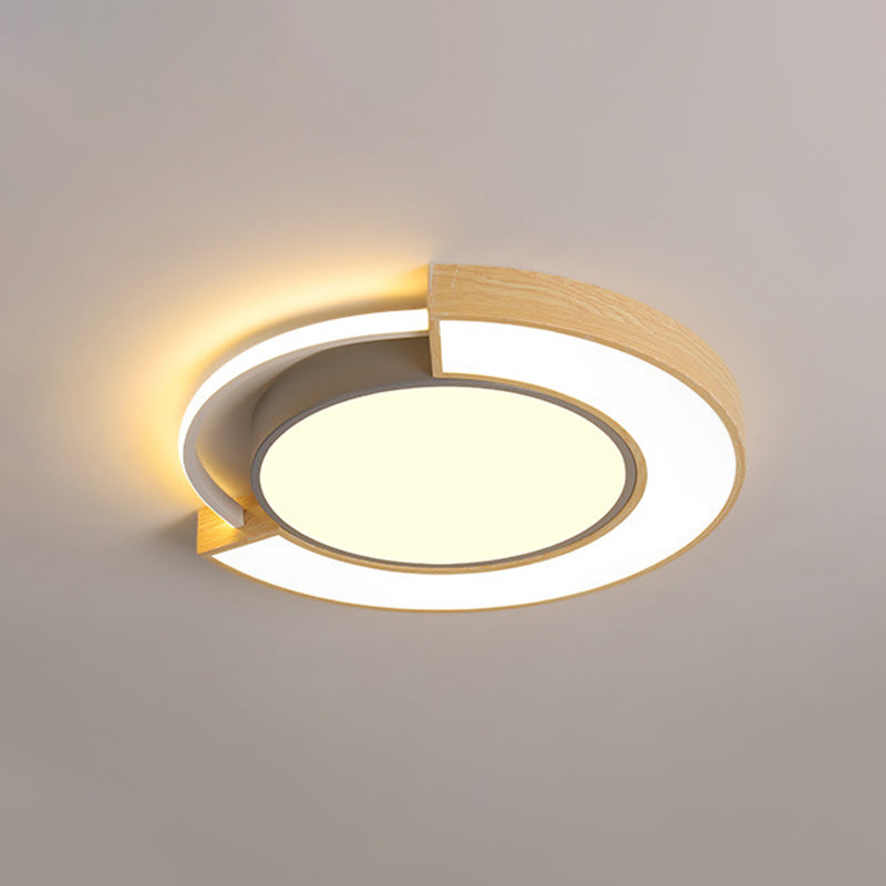 16.5"/20.5" Dia Acrylic Round Flush Mount Fixture Modernist LED Grey/Green Flush Light in White/Warm Light Clearhalo 'Ceiling Lights' 'Close To Ceiling Lights' 'Close to ceiling' 'Flush mount' Lighting' 312663