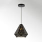 Metal Diamond Pendant Lighting Fixture Modern Stylish 1 Light Suspension Light in Black Clearhalo 'Ceiling Lights' 'Modern Pendants' 'Modern' 'Pendant Lights' 'Pendants' Lighting' 313246