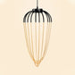 19"/21" W Caged Kitchen Pendant Lighting Fixture Metal 1 Light Contemporary Hanging Light in Black and Gold Clearhalo 'Ceiling Lights' 'Modern Pendants' 'Modern' 'Pendant Lights' 'Pendants' Lighting' 313328