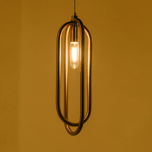 Brass Oval Ring Down Lighting Pendant Modern 1 Light Metal Suspension Light for Living Room Clearhalo 'Ceiling Lights' 'Modern Pendants' 'Modern' 'Pendant Lights' 'Pendants' Lighting' 313335