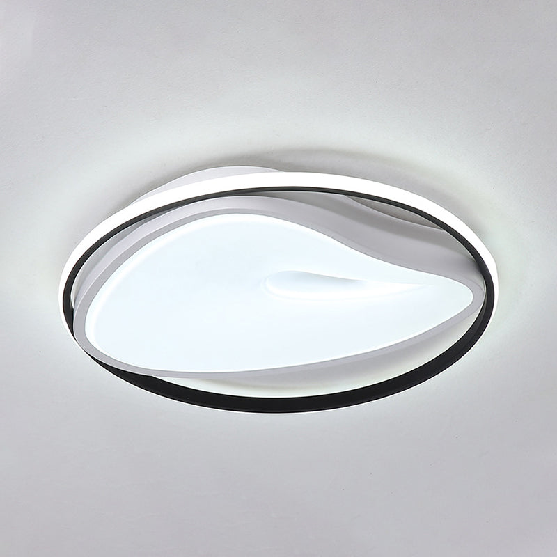 Metal Ring Ceiling Lighting Modernist LED Grey Flush Mount Lamp Fixture with Acrylic Diffuser Clearhalo 'Ceiling Lights' 'Close To Ceiling Lights' 'Close to ceiling' 'Flush mount' Lighting' 313360