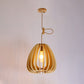 Jar Hanging Lamp Chinese Wood 1 Head Beige Pendant Light Fixture for Living Room Clearhalo 'Ceiling Lights' 'Pendant Lights' 'Pendants' Lighting' 313401