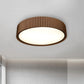 Drum Metal Flush Ceiling Light Fixture Modernist 18"/22" Dia Coffee LED Flush Mount Lamp in White/Warm/Natural Light Coffee Natural Clearhalo 'Ceiling Lights' 'Close To Ceiling Lights' 'Close to ceiling' 'Flush mount' Lighting' 313465