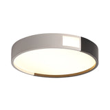 Modern Round Flush Ceiling Light Fixture Metal LED Bedroom Flush Mount Lamp in Black and White, 16"/19.5"/23.5" Wide Clearhalo 'Ceiling Lights' 'Close To Ceiling Lights' 'Close to ceiling' 'Flush mount' Lighting' 313652