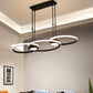 Ring Metal Hanging Light Contemporary Black LED Pendant Chandelier in Warm/White Light Clearhalo 'Ceiling Lights' 'Chandeliers' 'Modern Chandeliers' 'Modern' Lighting' 313670