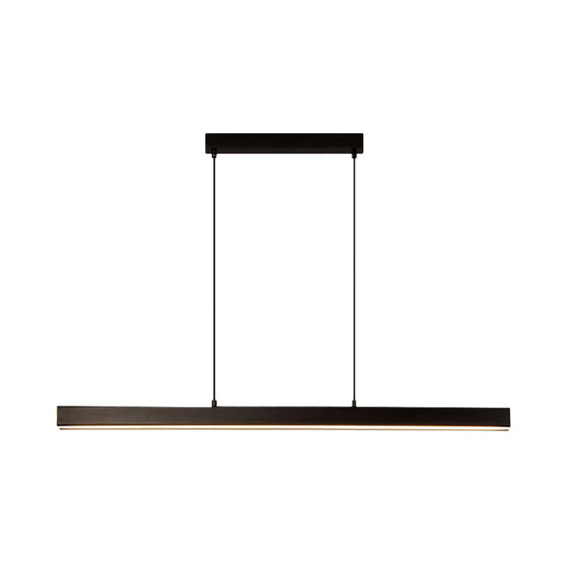 Black Ceiling Light Bar Modern Style LED Acrylic Hanging Lamp over Island, 23.5"/31.5"/39" Wide Clearhalo 'Ceiling Lights' 'Island Lights' Lighting' 313695
