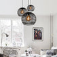 Spherical Hanging Lighting Contemporary Metal 7"/12"/14" Wide 1 Head Black/White Ceiling Suspension Lamp Clearhalo 'Ceiling Lights' 'Modern Pendants' 'Modern' 'Pendant Lights' 'Pendants' Lighting' 313734