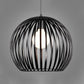 Spherical Hanging Lighting Contemporary Metal 7"/12"/14" Wide 1 Head Black/White Ceiling Suspension Lamp Clearhalo 'Ceiling Lights' 'Modern Pendants' 'Modern' 'Pendant Lights' 'Pendants' Lighting' 313735