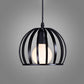 Spherical Hanging Lighting Contemporary Metal 7"/12"/14" Wide 1 Head Black/White Ceiling Suspension Lamp Clearhalo 'Ceiling Lights' 'Modern Pendants' 'Modern' 'Pendant Lights' 'Pendants' Lighting' 313737