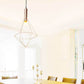 Rose Gold Geometric Hanging Lighting Contemporary 1 Bulb Metal Pendant Light Kit Clearhalo 'Ceiling Lights' 'Modern Pendants' 'Modern' 'Pendant Lights' 'Pendants' Lighting' 313746