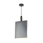 Modern 1 Head Hanging Light Grey Rectanguler Suspended Lighting Fixture with Metal Shade Clearhalo 'Ceiling Lights' 'Modern Pendants' 'Modern' 'Pendant Lights' 'Pendants' Lighting' 313751