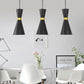 Contemporary Tapered Pendant Lighting Metal 1 Bulb Ceiling Suspension Lamp in Black/White Clearhalo 'Ceiling Lights' 'Modern Pendants' 'Modern' 'Pendant Lights' 'Pendants' Lighting' 313777