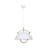 Metal Bowl Down Lighting Macaron 1 Head Blue/White/Khaki Hanging Ceiling Light with Handle Clearhalo 'Ceiling Lights' 'Modern Pendants' 'Modern' 'Pendant Lights' 'Pendants' Lighting' 313898