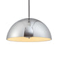 Bowl Pendant Lighting Modernism Metal 12"/16" Wide 1 Bulb Chrome Ceiling Hanging Light Clearhalo 'Ceiling Lights' 'Modern Pendants' 'Modern' 'Pendant Lights' 'Pendants' Lighting' 313911
