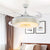 Modern Style Drum Shape LED Ceiling Fan 6 Wind Speed 8 Reversible Blade Acrylic White Semi Flush Mount Light White Clearhalo 'Ceiling Fans with Lights' 'Ceiling Fans' 'Modern Ceiling Fans' 'Modern' Lighting' 314071