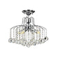 Simple Style Cascade Ceiling Fixture Crystal Ball 8 Heads Living Room Semi Flush Light in Chrome Clearhalo 'Ceiling Lights' 'Close To Ceiling Lights' 'Close to ceiling' 'Semi-flushmount' Lighting' 314236