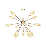 Diamond Shape Indoor Hanging Chandelier Light Amber/Clear Glass 9/12/15-Head Industrial Stylish Ceiling Light Fixture Clearhalo 'Cast Iron' 'Ceiling Lights' 'Chandeliers' 'Clear' 'Industrial Chandeliers' 'Industrial' 'Metal' 'Middle Century Chandeliers' 'Modern' 'Rustic Chandeliers' 'Tiffany' 'Traditional Chandeliers' Lighting' 314401