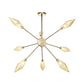 Diamond Shape Indoor Hanging Chandelier Light Amber/Clear Glass 9/12/15-Head Industrial Stylish Ceiling Light Fixture Clearhalo 'Cast Iron' 'Ceiling Lights' 'Chandeliers' 'Clear' 'Industrial Chandeliers' 'Industrial' 'Metal' 'Middle Century Chandeliers' 'Modern' 'Rustic Chandeliers' 'Tiffany' 'Traditional Chandeliers' Lighting' 314403