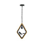 1 Light Round/Rhombus/Square Pendant Lighting Black Rope Hanging Light Fixture for Living Room with Bird Deco Clearhalo 'Ceiling Lights' 'Industrial Pendants' 'Industrial' 'Middle Century Pendants' 'Pendant Lights' 'Pendants' 'Tiffany' Lighting' 314516