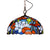 Tiffany Dragonfly Pendant Lighting Fixture 1 Light Stained Glass Ceiling Light in Red/Yellow/Blue for Kitchen Red Clearhalo 'Ceiling Lights' 'Industrial' 'Middle Century Pendants' 'Pendant Lights' 'Pendants' 'Tiffany close to ceiling' 'Tiffany Pendants' 'Tiffany' Lighting' 316012