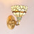 1 Light Wall Mounted Lamp Tiffany Style Cone/Bowl/Flower Cut Glass Sconce Light in Beige/Yellow/Orange for Bedroom Gold Clearhalo 'Industrial' 'Middle century wall lights' 'Tiffany wall lights' 'Tiffany' 'Wall Lamps & Sconces' 'Wall Lights' Lighting' 316038