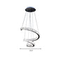 Twist Living Room Chandelier Light Crystal 19"/23.5"/31.5" Wide LED Contemporary Pendant Lamp in Chrome Clearhalo 'Ceiling Lights' 'Modern Pendants' 'Modern' 'Pendant Lights' 'Pendants' Lighting' 316291
