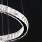 Twist Living Room Chandelier Light Crystal 19"/23.5"/31.5" Wide LED Contemporary Pendant Lamp in Chrome Clearhalo 'Ceiling Lights' 'Modern Pendants' 'Modern' 'Pendant Lights' 'Pendants' Lighting' 316293