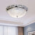 Prismatic Crystal Dome Flush Mount Light Contemporary 3 Heads Silver Ceiling Lighting Silver Clearhalo 'Ceiling Lights' 'Close To Ceiling Lights' 'Close to ceiling' 'Flush mount' Lighting' 316303