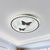 18.5"/23" Wide Butterfly Flush Mount Lamp Modern Acrylic Brown LED Ceiling Fixture in Warm Light/White Light/Remote Control Stepless Dimming Brown Clearhalo 'Ceiling Lights' 'Close To Ceiling Lights' 'Close to ceiling' 'Flush mount' Lighting' 316320