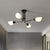 Modernism 4/6/8 Bulbs Ceiling Chandelier Black Flared Hanging Pendant Light with Milky Glass Shade 4 Black Clearhalo 'Ceiling Lights' 'Chandeliers' 'Glass shade' 'Glass' 'Modern Chandeliers' 'Modern' Lighting' 316431