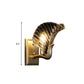 Gold 1/2 Lights Wall Lighting Retro Clear Prismatic Glass Leaf Wall Mount Light for Bedroom Clearhalo 'Wall Lamps & Sconces' 'Wall Lights' Lighting' 316747