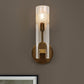 Clear Crystal Gold Wall Lamp Cylinder 1 Bulb Traditional Wall Lighting Fixture for Living Room Clearhalo 'Wall Lamps & Sconces' 'Wall Lights' Lighting' 316749