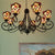 Cut Glass Arched Chandelier Lighting Fixture Victorian 8 Lights Red/Yellow/Dark Red Pendant Lamp for Living Room Dark Red Clearhalo 'Ceiling Lights' 'Chandeliers' 'Industrial' 'Middle Century Chandeliers' 'Tiffany Chandeliers' 'Tiffany close to ceiling' 'Tiffany' Lighting' 317313