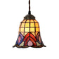 1 Light Bell Ceiling Pendant Mediterranean Red/Pink/Blue Cut Glass Suspension Lighting for Kitchen Purple Clearhalo 'Ceiling Lights' 'Industrial' 'Middle Century Pendants' 'Pendant Lights' 'Pendants' 'Tiffany close to ceiling' 'Tiffany Pendants' 'Tiffany' Lighting' 317861