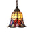 1 Light Bell Ceiling Pendant Mediterranean Red/Pink/Blue Cut Glass Suspension Lighting for Kitchen Purple Clearhalo 'Ceiling Lights' 'Industrial' 'Middle Century Pendants' 'Pendant Lights' 'Pendants' 'Tiffany close to ceiling' 'Tiffany Pendants' 'Tiffany' Lighting' 317861