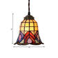 1 Light Bell Ceiling Pendant Mediterranean Red/Pink/Blue Cut Glass Suspension Lighting for Kitchen Clearhalo 'Ceiling Lights' 'Industrial' 'Middle Century Pendants' 'Pendant Lights' 'Pendants' 'Tiffany close to ceiling' 'Tiffany Pendants' 'Tiffany' Lighting' 317862