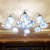 Domed Semi-Flush Ceiling Light Baroque White/Blue/Textured Silver Glass 9 Lights Lighting Fixture for Bedroom Blue Clearhalo 'Ceiling Lights' 'Close To Ceiling Lights' 'Close to ceiling' 'Glass shade' 'Glass' 'Semi-flushmount' 'Tiffany close to ceiling' 'Tiffany' Lighting' 317894