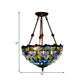 Petal Semi Flush Mount Light Baroque Red/Yellow/Blue Cut Glass 2 Lights Bronze Ceiling Fixture for Living Room Clearhalo 'Ceiling Lights' 'Close To Ceiling Lights' 'Close to ceiling' 'Glass shade' 'Glass' 'Semi-flushmount' 'Tiffany close to ceiling' 'Tiffany' Lighting' 318177