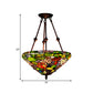 Petal Semi Flush Mount Light Baroque Red/Yellow/Blue Cut Glass 2 Lights Bronze Ceiling Fixture for Living Room Clearhalo 'Ceiling Lights' 'Close To Ceiling Lights' 'Close to ceiling' 'Glass shade' 'Glass' 'Semi-flushmount' 'Tiffany close to ceiling' 'Tiffany' Lighting' 318181