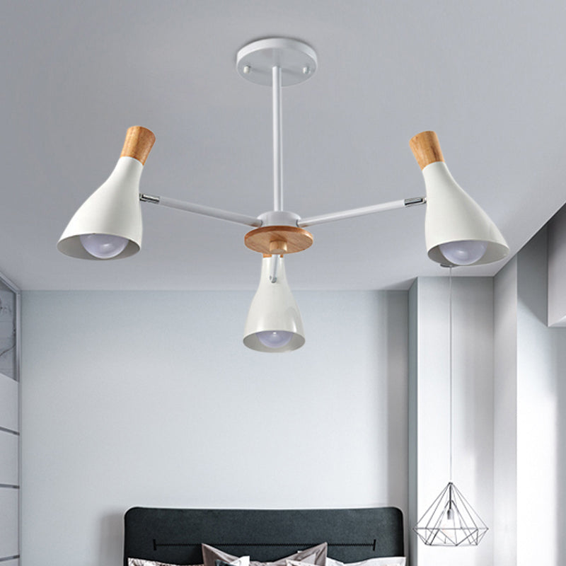 Kindergarten Horn Shape Chandelier Metal Macaroon Hanging Pendant Fixture Clearhalo 'Ceiling Lights' 'Chandeliers' Lighting' options 31892