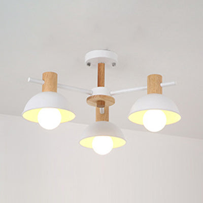 Dome Living Room Hanging Pendant Fixture Metal 3 Lights Modern Hanging Lights White Clearhalo 'Ceiling Lights' 'Chandeliers' Lighting' options 31995_5855f102-7c07-4894-aaa1-f74e821ac45e