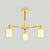 Living Room Cylinder Hanging Pendant Fixture Metal 3 Lights Modern Pendant Lighting Yellow Clearhalo 'Ceiling Lights' 'Chandeliers' 'Glass shade' 'Glass' Lighting' 32034