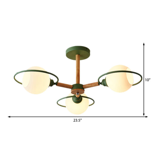 Simple Style Circle Hanging Pendant Fixture 3 Lights Iron Chandelier for Dining Room Clearhalo 'Ceiling Lights' 'Chandeliers' Lighting' options 32142